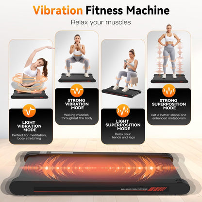 4-in-1 Under-Desk Vibration Walking Pad for Home & Office